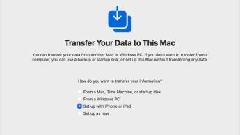 New Transfer Your Data to this Mac Screen