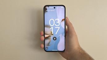 The Google Pixel 9a against a wall