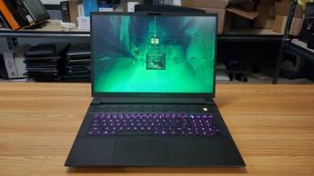 black gaming laptop