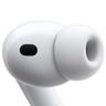 Auricolare Apple AirPods Pro 3 con la parola hola su un lato e hello sull'altro, a illustrare la traduzione in tempo reale