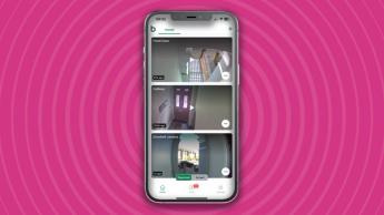 Captura de pantalla de la grabación del videoportero Blink mostrada en la app de iOS