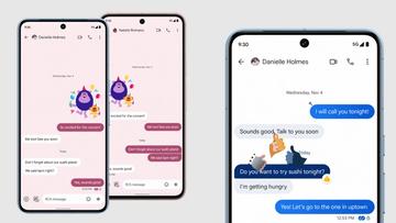 Uppdateringsskärm för Google Meddelanden-appen på Android-enhet