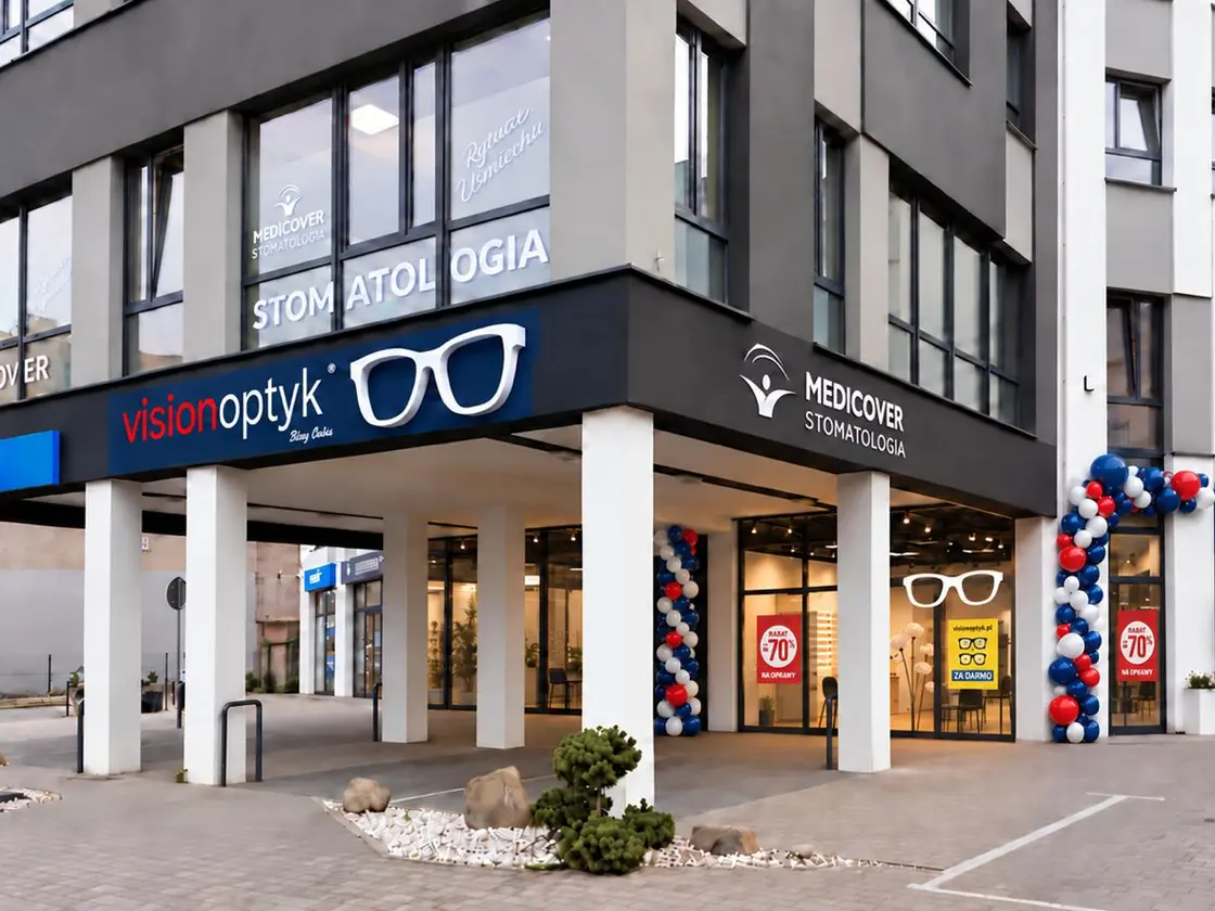 Wizualizacja fasady salonu VISIONOPTYK Toruń