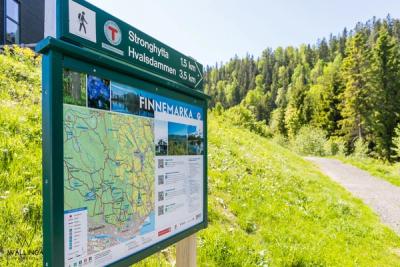 Stoppenkollen tursti med kart over området