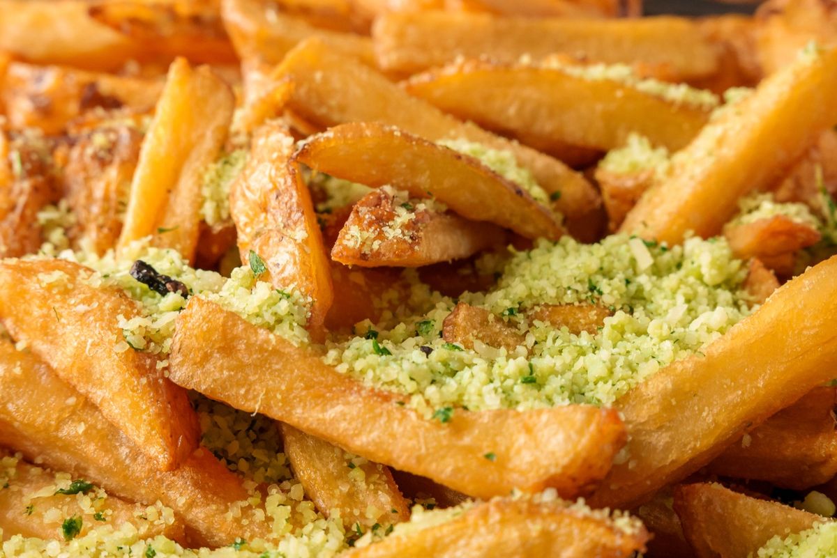 Trippelkokte fries med trøffel og parmesan