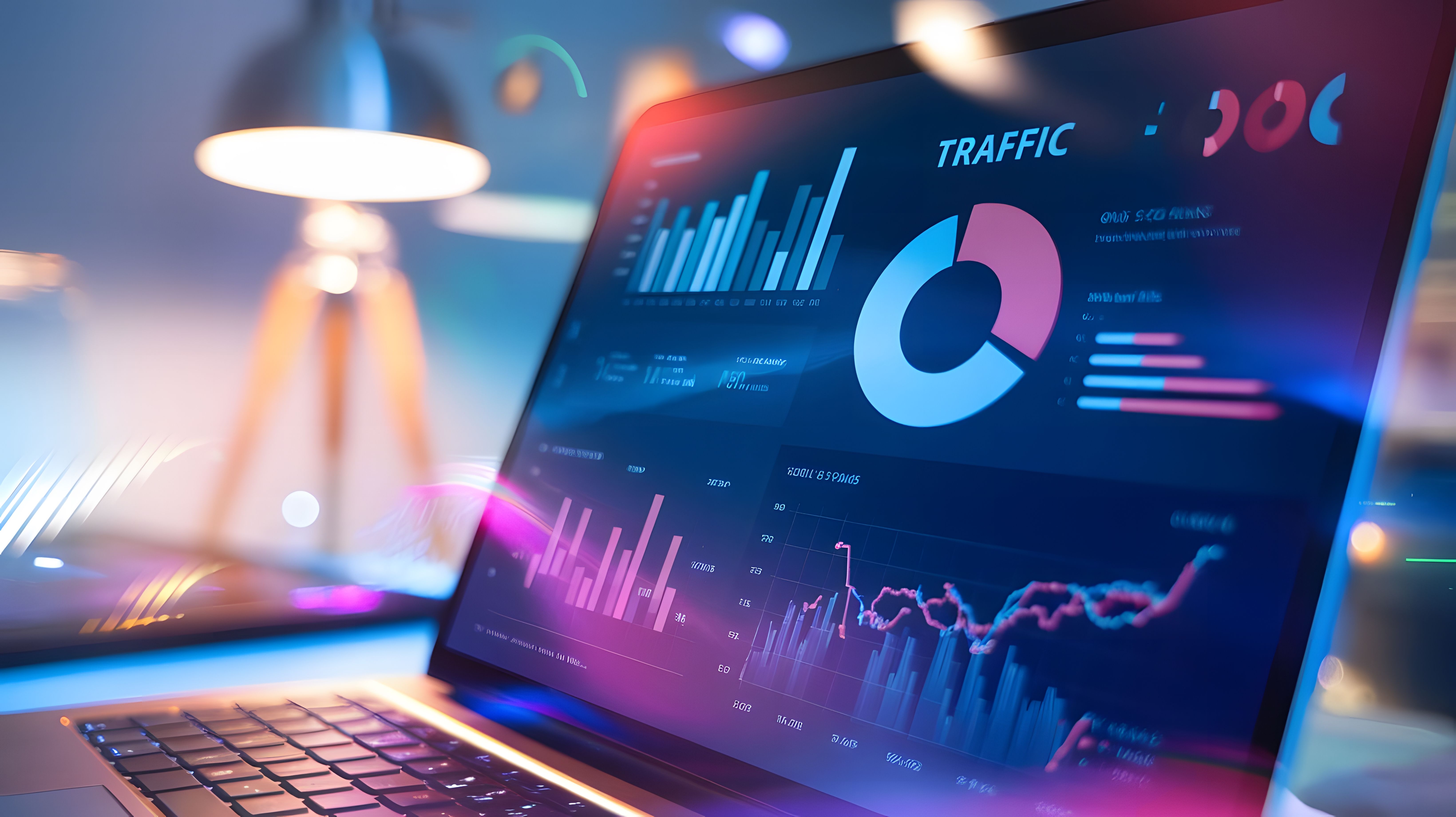 Graph displaying traffic growth from effective keyword research.