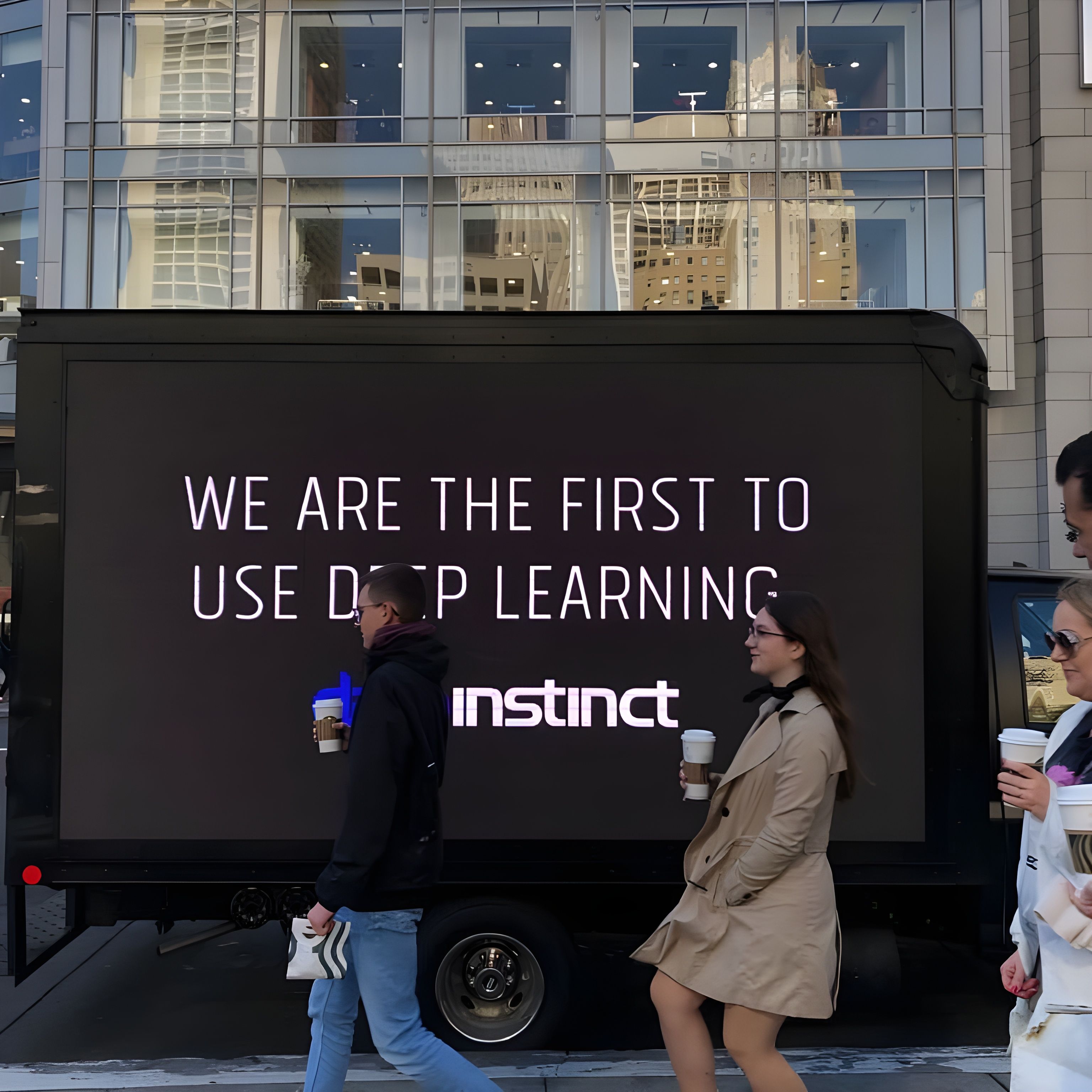 LED billboard truck with dynamic and interactive ads
