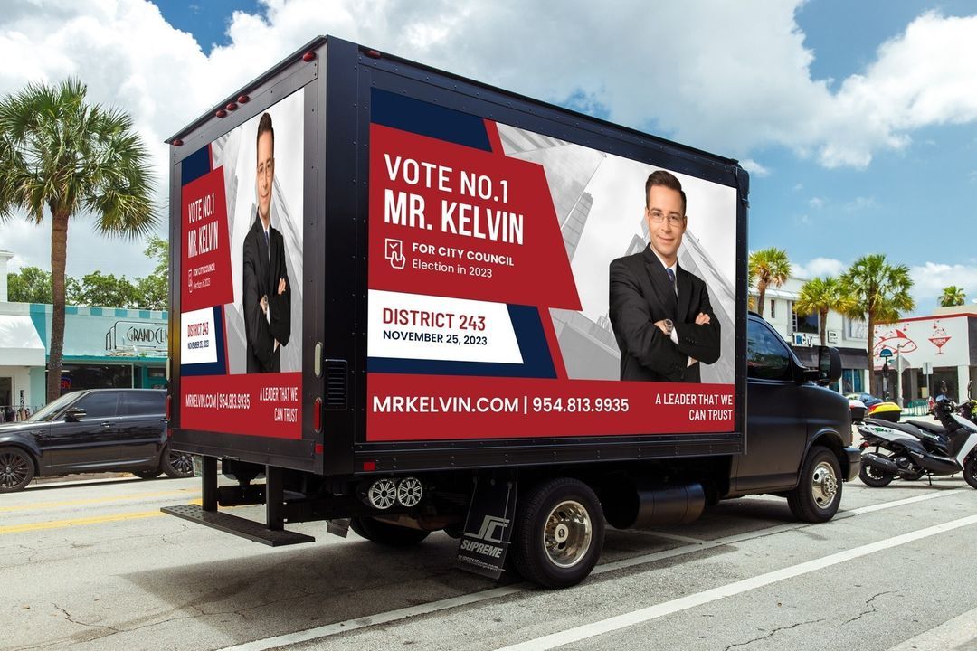 Digital billboard truck used for political campaigns