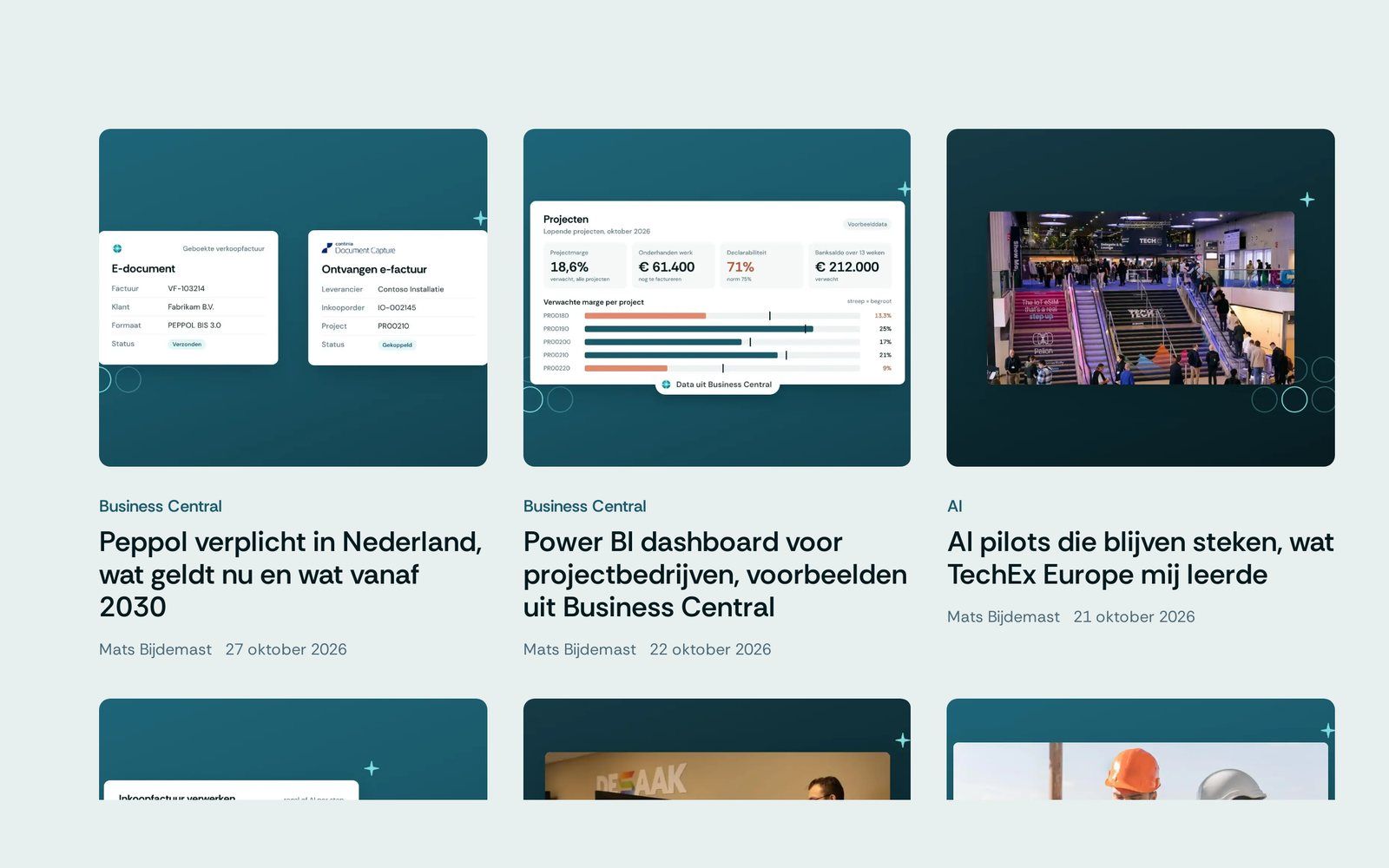 The De Saak kennisbank overview with article cards and topic filters