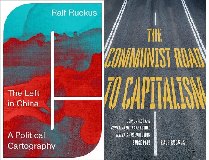 랄프 루커스의 최근작 'The Left in China'(좌)와 전작 'The  Communist Road To Capitalism'(우) 표지 