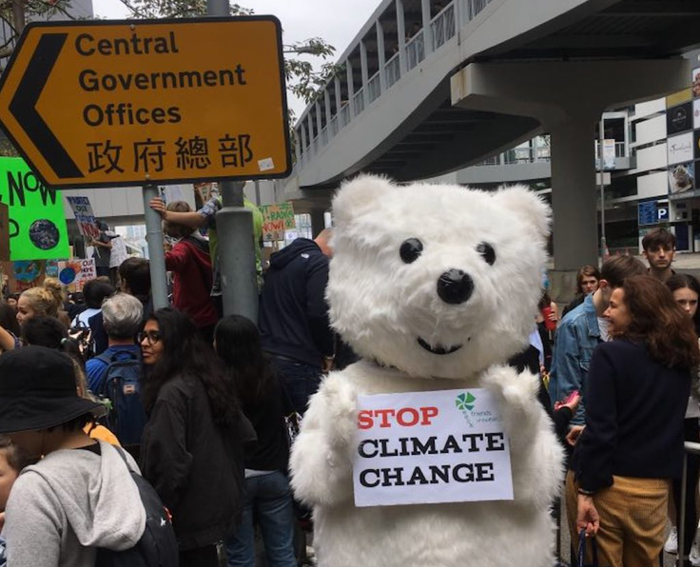 2019년 국제학교 학생들과 환경NGO들 중심으로 열린 기후파업 행진