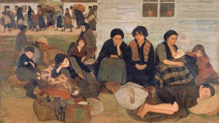 Maurycy Minkowski, "포그롬 이후", 1910년작