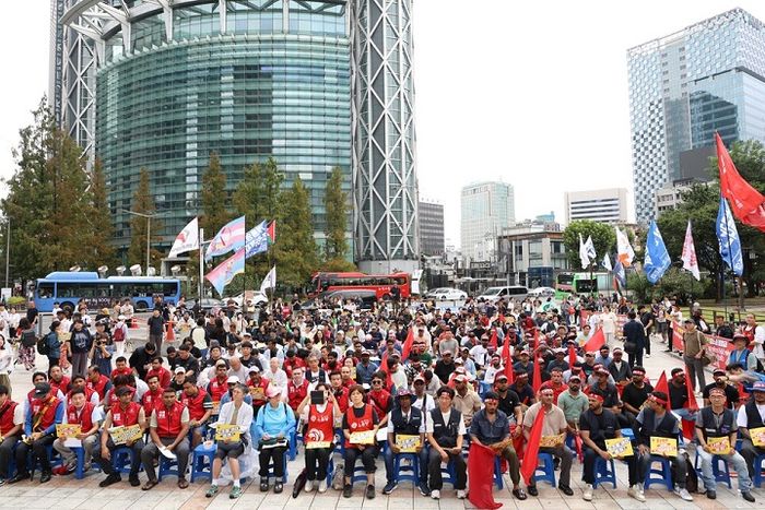 ‘금속노조 이주노동자 투쟁 승리! 2차 전국공동행동대회’ (출처: 금속노조 남지하 부장)