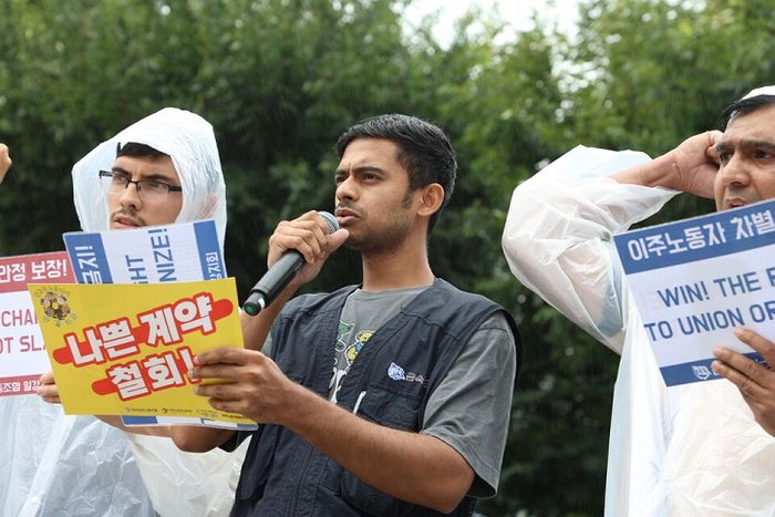 금속노조 전북지부 일강지회 알리 조합원 (출처: 금속노조 남지하 부장)