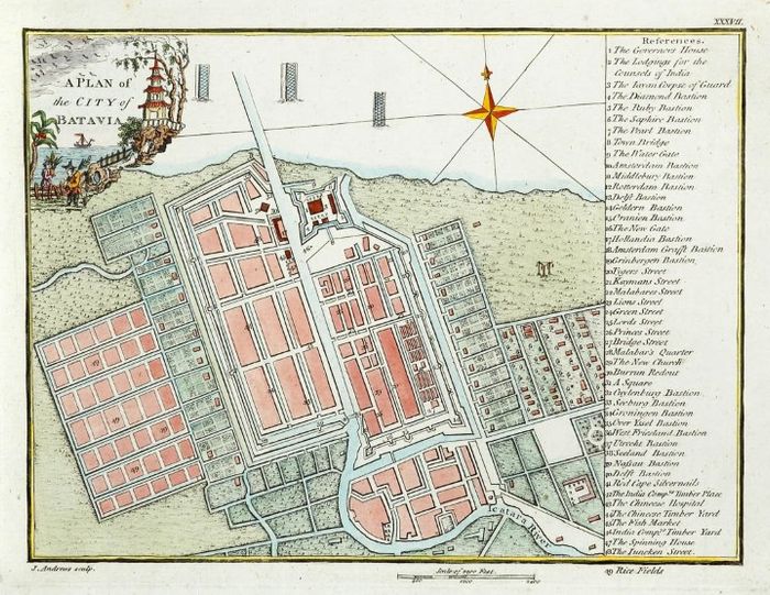 18세기 구 자카르타에 세워진 식민지 정부의 도시계획