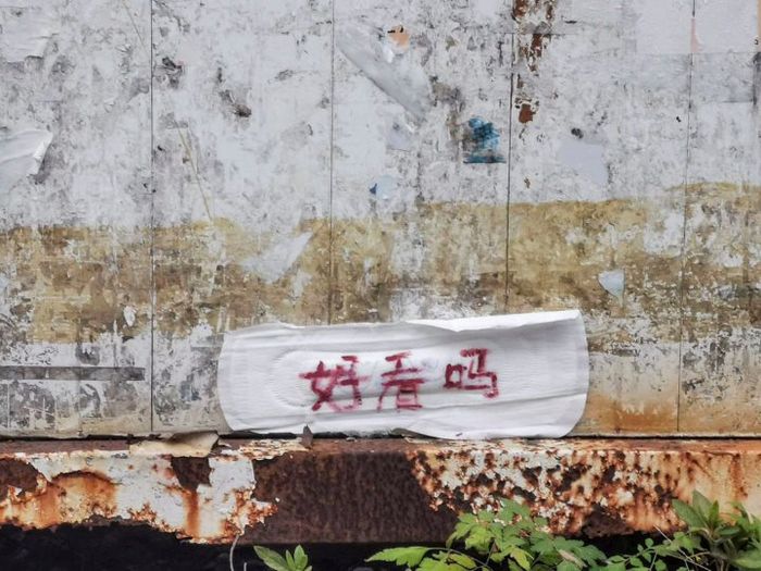 2011년 11월 6일 새벽, 난징대학 공고 게시판 위에 있던 구호들이 죄다 지워졌다. 생리대 위에 “보기 좋냐”(好看吗)라는 세 글자만 남아 있을 뿐이었다.