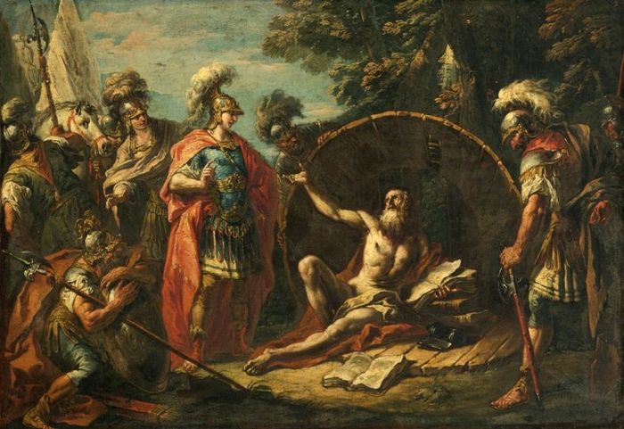 가스파레 디지안(Gaspare Dizian)의 「알렉산더와 디오게네스」, 1740년대 작품
