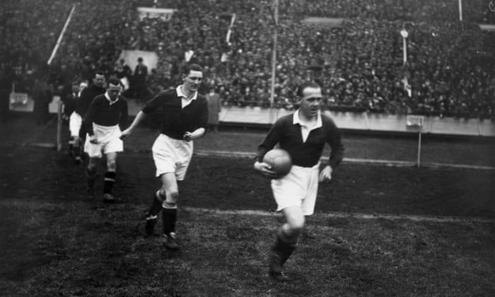 1928년 웸블리 민족대항전 경기에 나서고 있는 스코틀랜드 대표팀