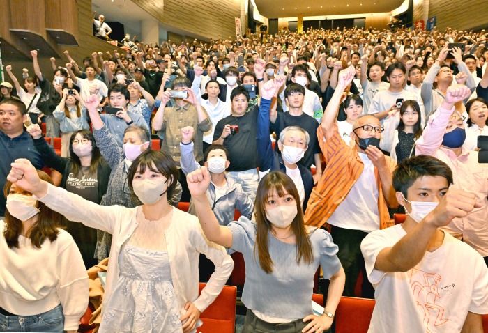 오키나와 평화행진 결단식 참가자들