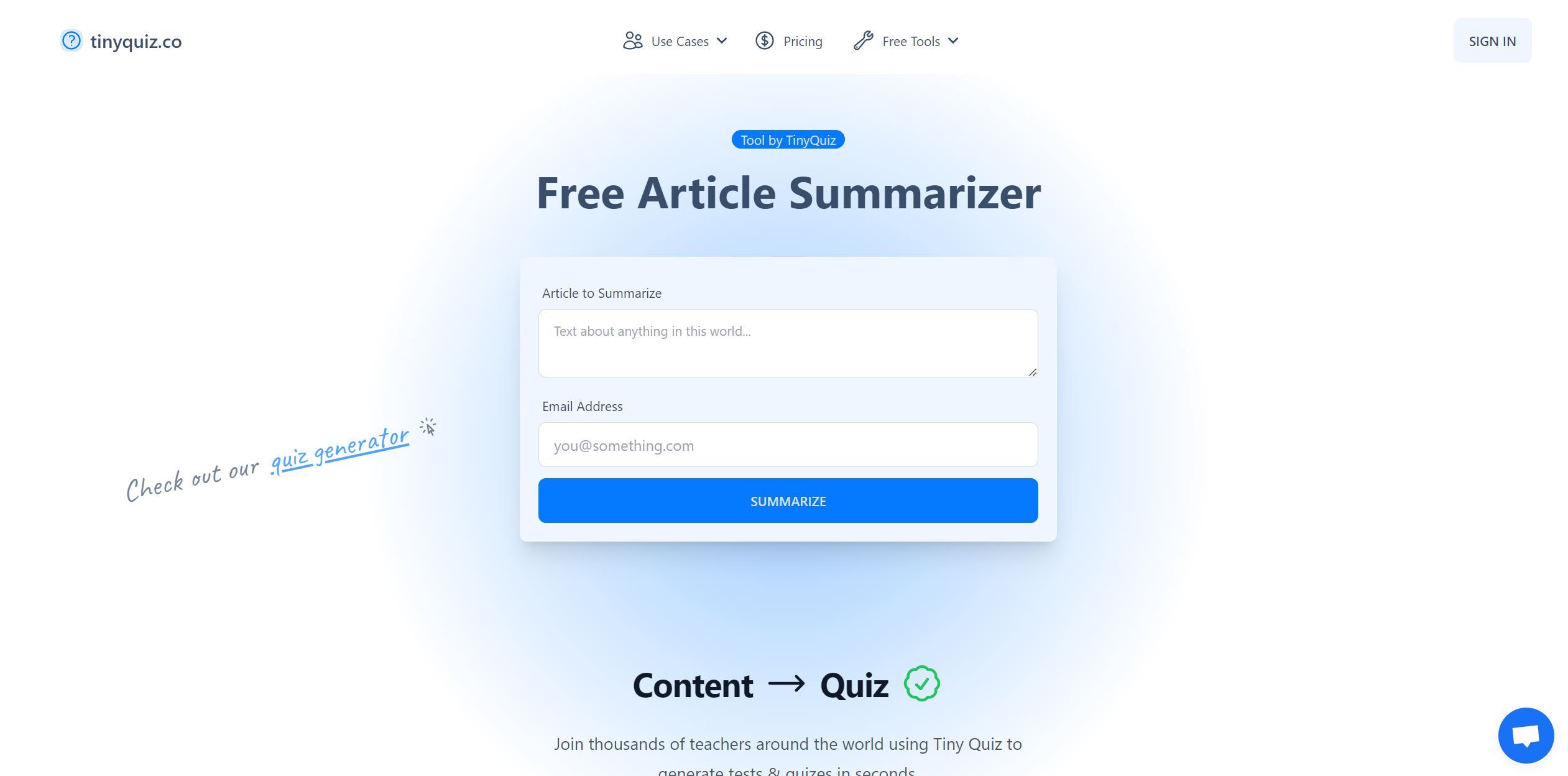 TinyQuiz Reviews 2024 AI Features Pricing Alternatives   60e7fd19475de4043a1e6a2ee527f2eef3973d7f 2522x1248 