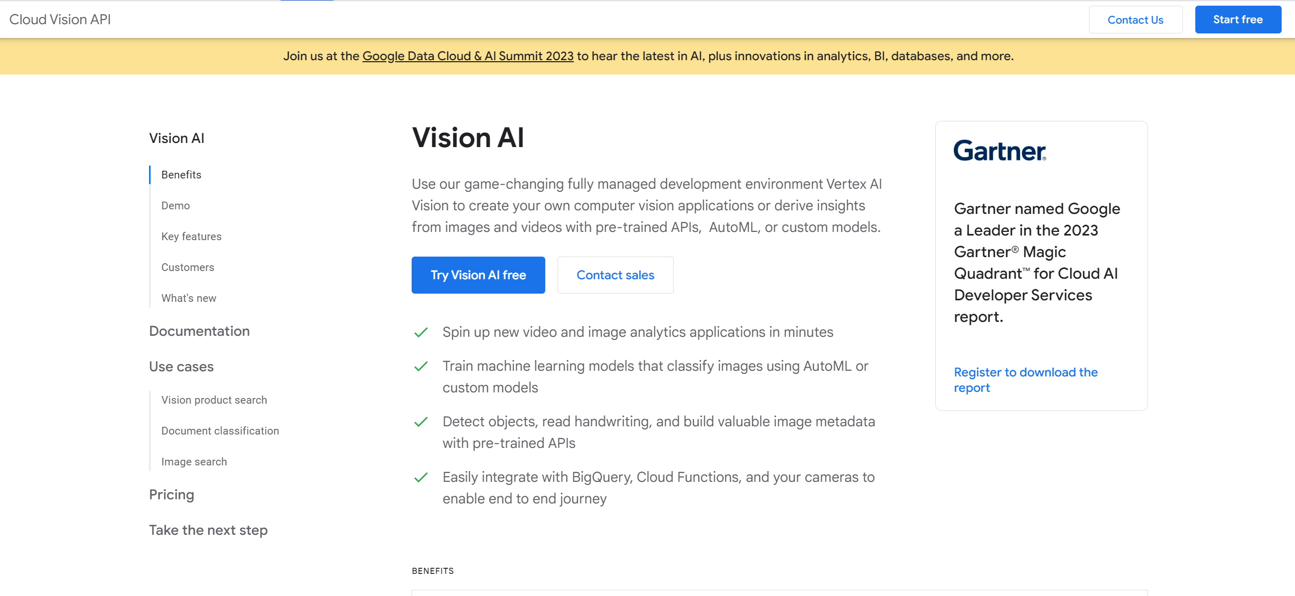 IA do Google Cloud Vision