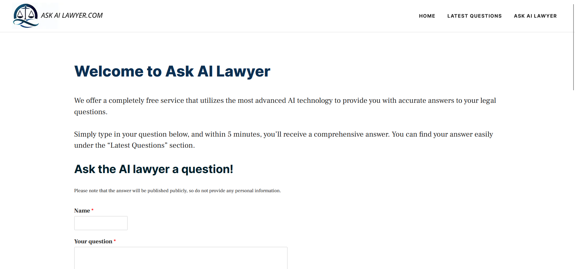 एआई वकील से पूछें