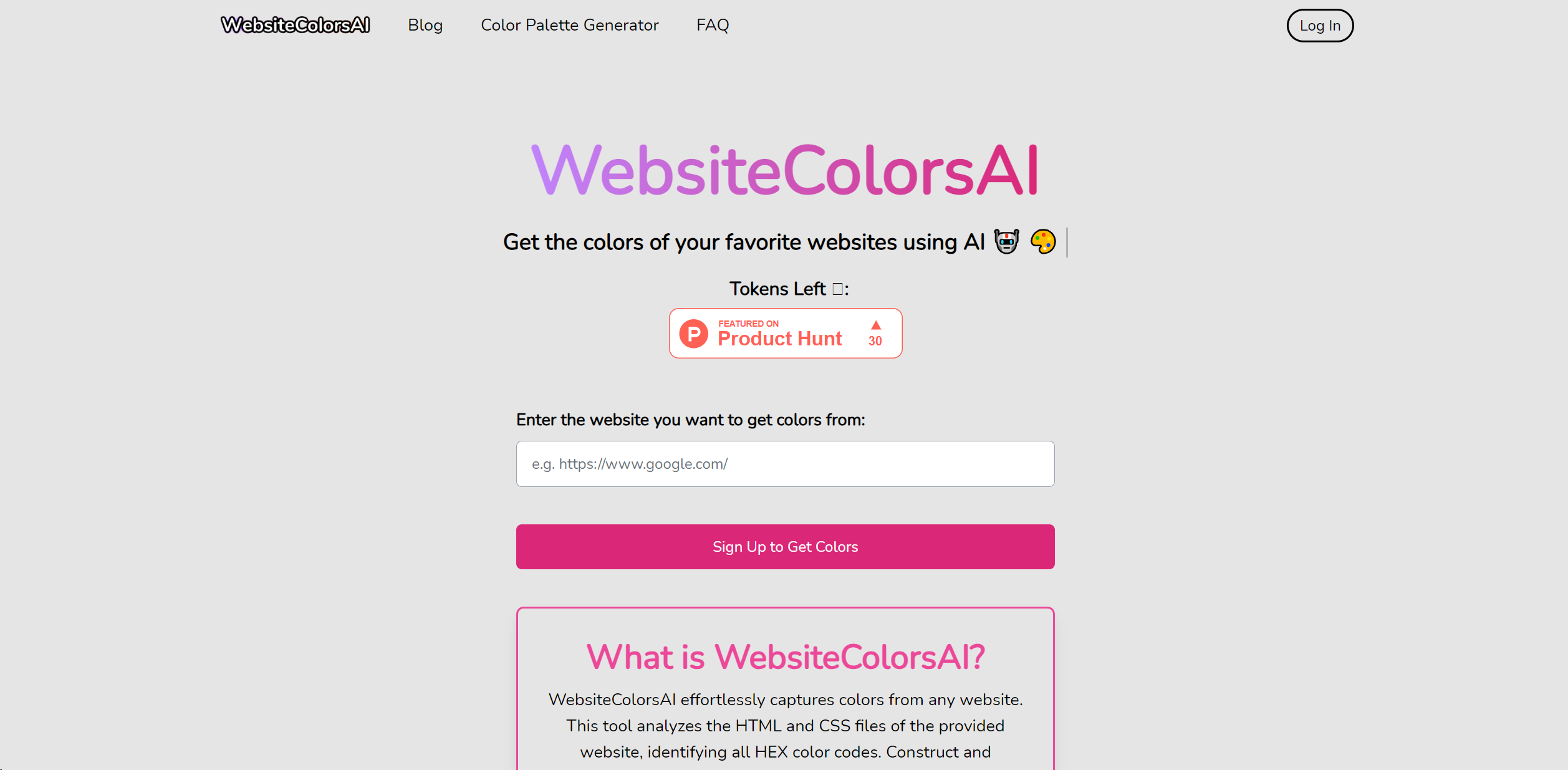 Site WebColorsAI