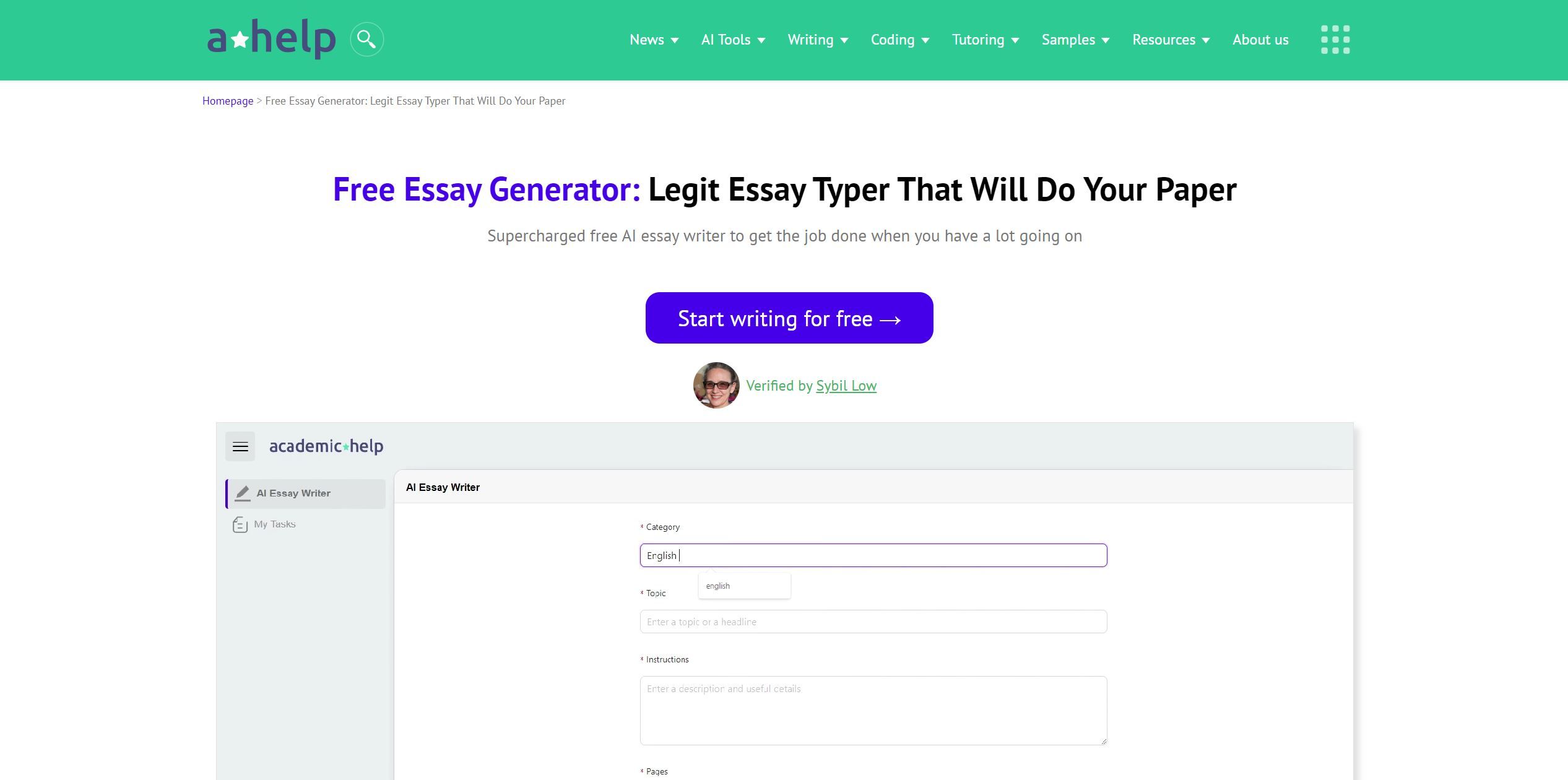 Kostenloser Essay-Generator