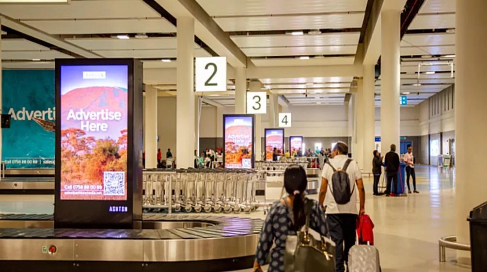 Digital Advertising Screen at Airport in Tanzania