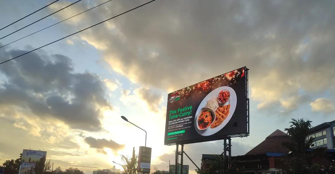 Digital billboard in Kenya