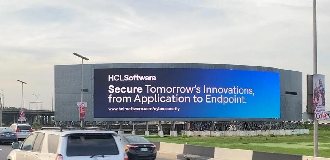 LED screen on Ring Road, Lagos Island