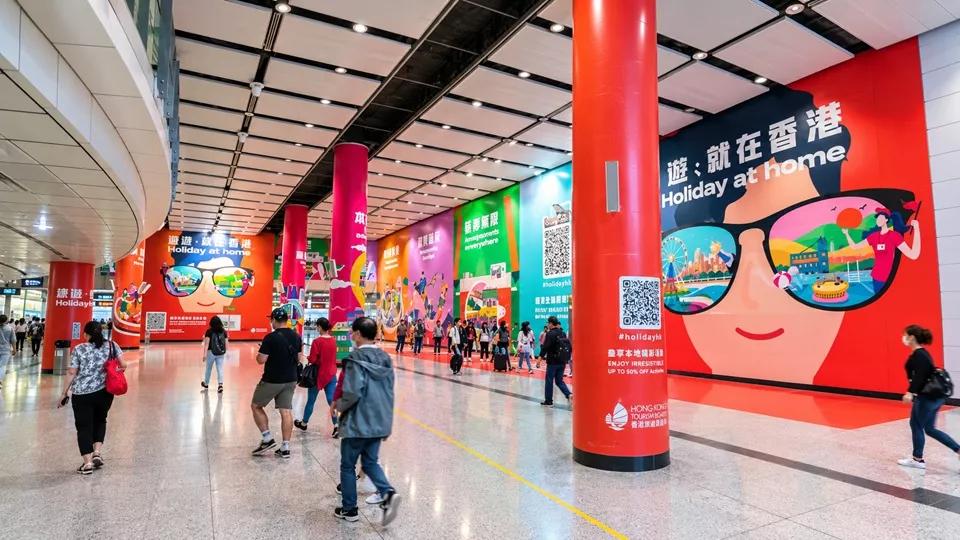 Commuters on Hong Kong's MTR network