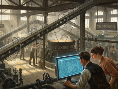 Unternehmer und Unternehmerin in einem Fabrikgebäude mit Blick auf einen Überwachungsmonitor