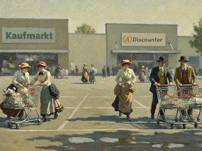 Parkplatz vor einem Einkaufzentrum