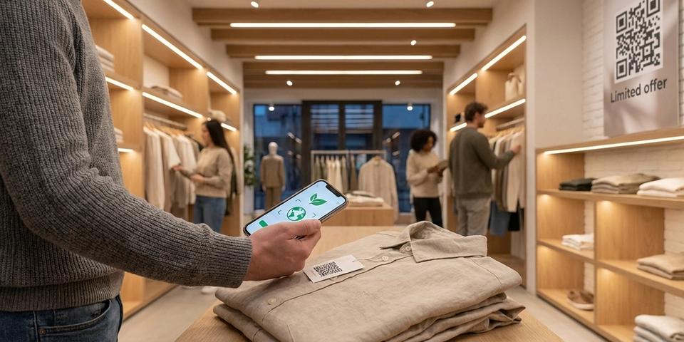 Retail och e-handel: produktetiketter som länkar till det som är aktuellt