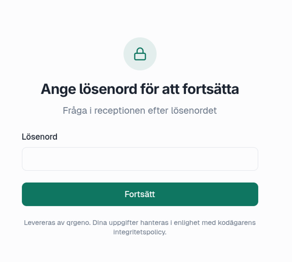 Lösenordsgrinden — skydda privat innehåll