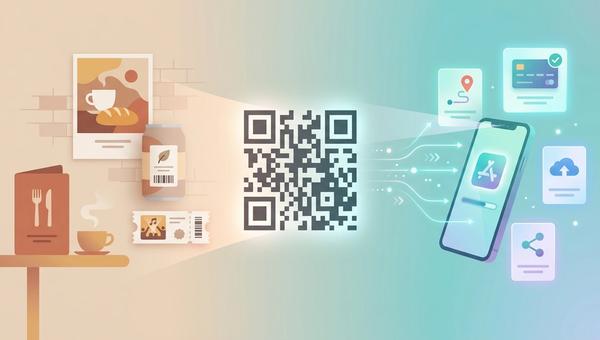 Närbild på en QR-kod tryckt på papper som skannas med en mobiltelefon