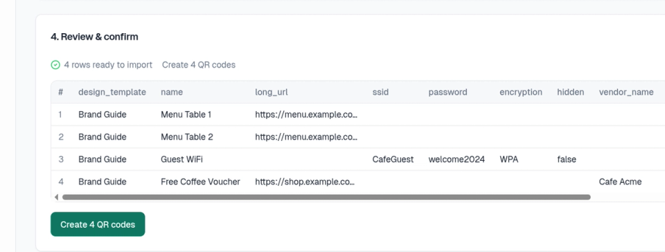 Step 7 — Validate first, import second
