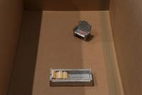 In Medias Res, 2019
26 aluminum Koenig spheres, 4 bronze Koenig spheres (on wall), 37 miniature aluminum bench ends, 1 miniature aluminum bench, 2 miniature long aluminum benches, bars of soap, 2 aluminum dog toys, 1 garden swan, 1 bronze swan, 1 plaster swan mold (near video), 11 pieces of glassware (inside two cartons) and silver leaf
Dimensions variable (Detail) (undefined), Nancy Lupo, Museum Of Contemporary Art San Diego