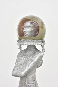 Detail: Hunter’s moon (Astronaut), 2019, Cast aluminium, handblown glass, 144 × 73 × 30 cm (undefined), Jean-Marie Appriou, Le Consortium, Dijon