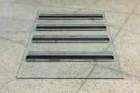 Storytellers, 2017, Steel, rust, kerosene gel, glass socle, 4 × 170 × 110 cm (undefined), undefined, Jan Kaps, Cologne