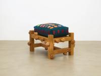 Oak bench with striped shied bugs and snails (2022), Daniel Dewar & Grégory Gicquel, Jan Kaps, Cologne