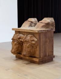 Oak dresser with harnessed oxen, 2019
Oak wood
141 × 135 × 100 cm (undefined), Daniel Dewar & Grégory Gicquel, 15th Biennale De Lyon
Mac Lyon, Lyon