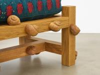 Oak bench with striped shied bugs and snails (2022), Daniel Dewar & Grégory Gicquel, Jan Kaps, Cologne