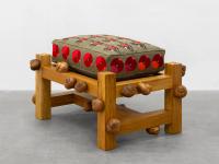 Oak bench with magpie moths, poppy flowers and snails (2025), Daniel Dewar & Grégory Gicquel, Jan Kaps, Cologne