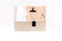 Stone marquetry with body, soap pot and taps, 2017, 80 × 100 × 2 cm (undefined), Daniel Dewar & Grégory Gicquel, Witte De With Center For Contemporary Art, Rotterdam