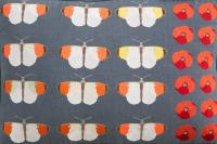 Oak bench with orange tip butterflies, Flanders poppy flowers and snails (2022), Daniel Dewar & Grégory Gicquel, Jan Kaps, Cologne