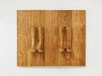 Oak relief with boots (two pairs), 2016, Oak wood, 119 × 151 × 35 cm (undefined), Daniel Dewar & Grégory Gicquel, Jan Kaps, Cologne