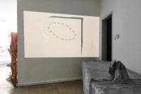 Plan View, 2019, Video: 1 min (Loop), 31 Lithographs, 32 x 3 steel finishing nails, 32 rare earth magnets, Each Lithograph: 21.6 × 40.96 cm (undefined), Nancy Lupo, Jan Kaps, Cologne