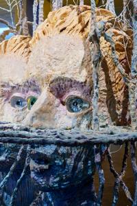 Jean-Marie Appriou, The Floating Sowers (detail), 2021, clay, wax, glass (undefined), Jean-Marie Appriou, Lafayette Anticipations, Paris